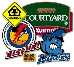 Custom Die Cut Labels and Window Decals up to 4"