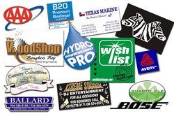 Custom Die Cut Labels and Window Decals up to 4"